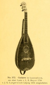 Guitar in lute shape by L. B. Mayer 1750 / modified by J. G. Langerwisch 1816