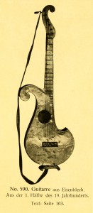Guitar made from iron, 1st half of the 19th century